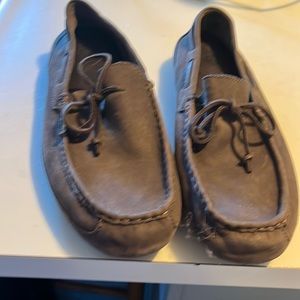 Suede dark brown loafers